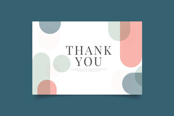 thank you crad template deisgn with abstract background - obrazy, fototapety, plakaty