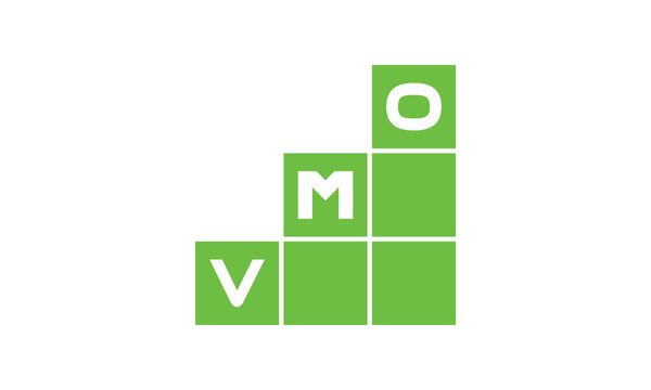 VMO initial letter financial logo design vector template. economics, growth, meter, range, profit, loan, graph, finance, benefits, economic, increase, arrow up, grade, grew up, topper, company, scale