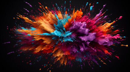 Colorful Liquid Particle Collision