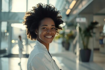 Portrait of a beautiful African-American doctor