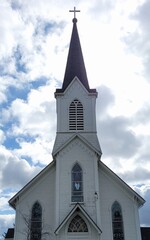 Fototapeta na wymiar church steeple with sky