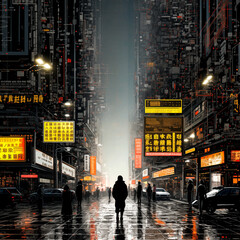 Obraz premium night view of the city