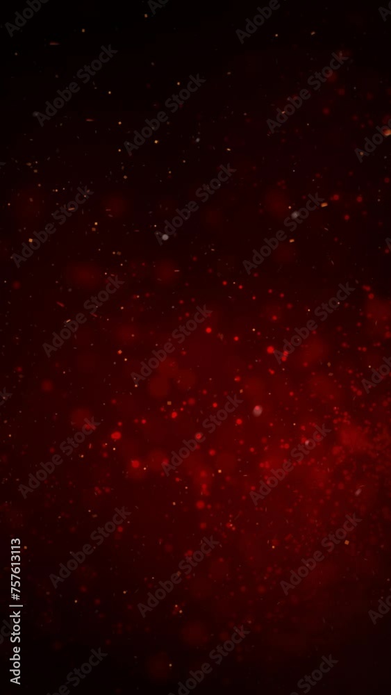 Wall mural vertical red sparkling bursts and glitter 4k loop features glitter and particles swirling around in 