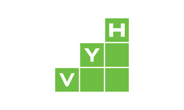 VYH initial letter financial logo design vector template. economics, growth, meter, range, profit, loan, graph, finance, benefits, economic, increase, arrow up, grade, grew up, topper, company, scale