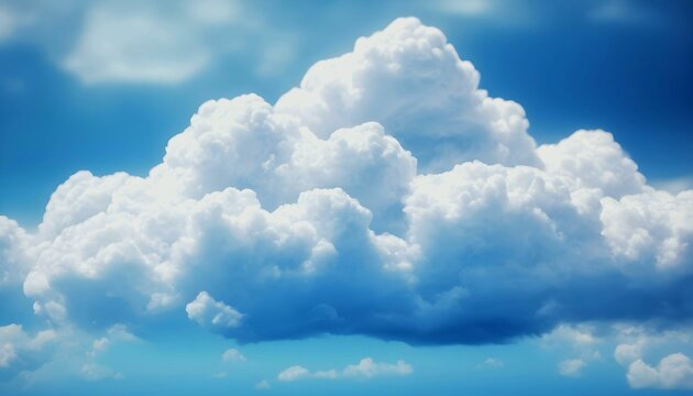 Innovative cloud technology background, blue and white hues wallpaper created with generative ai