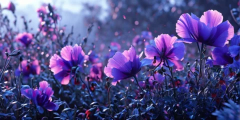 Raamstickers purple crocus flowers © Alexa