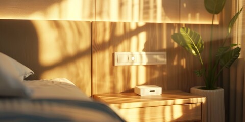 bedside table in the bedroom Generative AI
