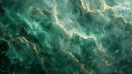 Foto op Plexiglas Seamless pattern background of a green marble texture backdrop © Jennifer