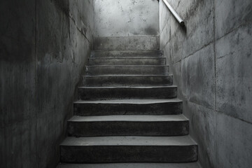 Fototapeta na wymiar gray stairway leading up