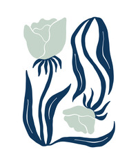 Hand Drawn Spring Flowers Vector Collection 