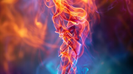 Majestic Flame Sculpture Resembling a Fiery Phoenix