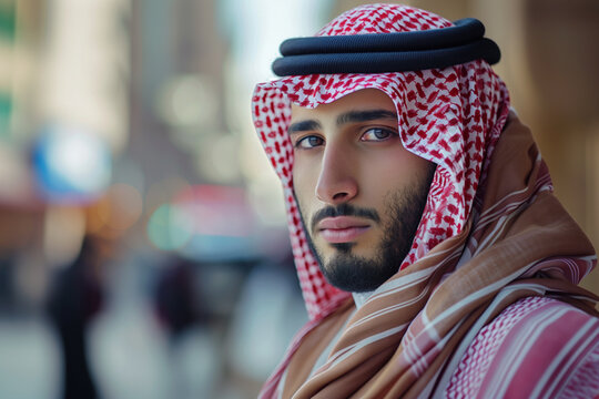 Handsom man from Saudi Arabia. Ai generated image