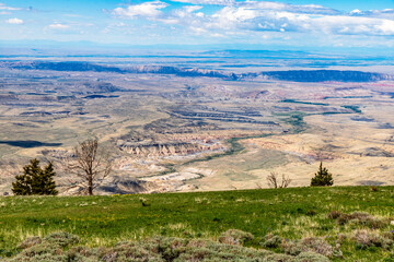 Scenic view and aerial view of Beartooth Hyw 