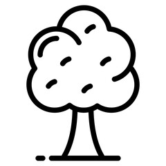 Tree icon. Naturally beautiful symbol. Tree vector art illustration isolated on white background.