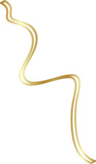 Gold ribbon line. Element for design