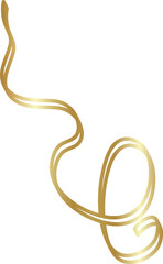 Gold ribbon line. Element for design