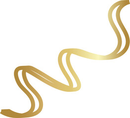 Gold ribbon line. Element for design