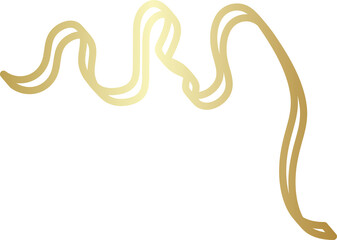 Gold ribbon line. Element for design