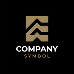 Creative initial monogram letter e logo template