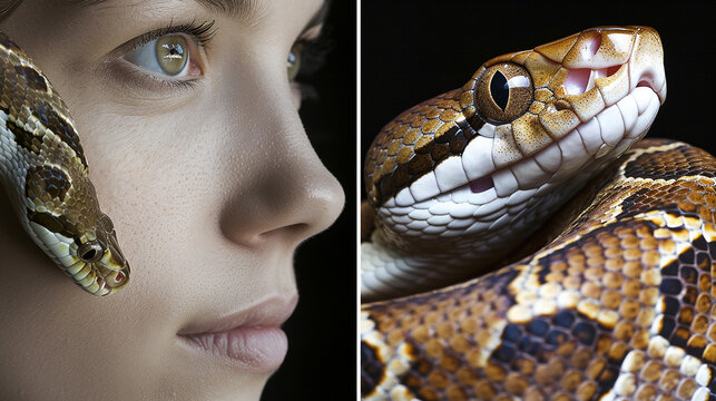 divertida s&eacute;rie de fotografias revela a incr&iacute;vel semelhan&ccedil;a entre algumas pessoas e suas cobras 