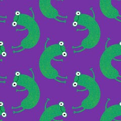 Cartoon animals seamless frogs pattern for wrapping paper and fabrics and kids clothes print and party accessories