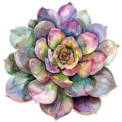 Watercolor Succulent Cactus - 757627111