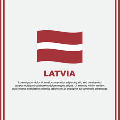 Latvia Flag Background Design Template. Latvia Independence Day Banner Social Media Post. Latvia Cartoon
