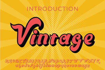 Fototapeta premium Modern Vintage Italic serif Font. Typeface urban style fonts for technology, digital, movie, logo design, and much more. Alphabet Collections vector illustration