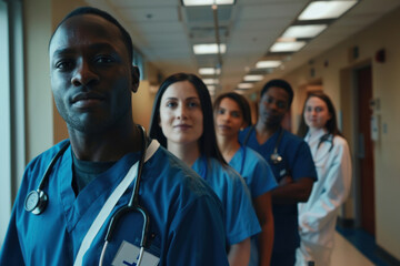 Group of diverse medical staff
