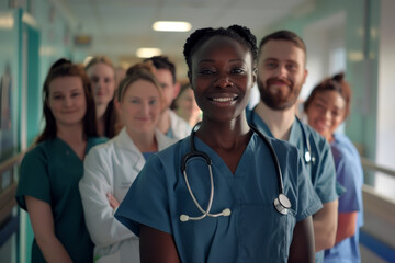 Group of diverse medical staff