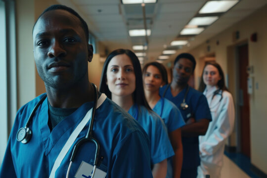 Group of diverse medical staff