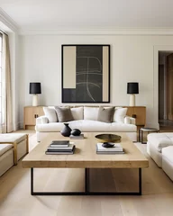 Fototapeten Scandinavian interior design of modern living room, home. © Vadim Andrushchenko