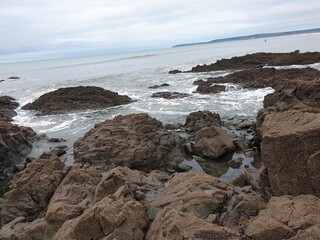 rocks and sea