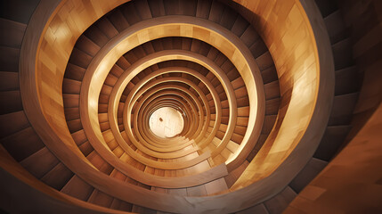 Fototapeta premium Spiral staircase in modern building, close-up view of spiral staircase