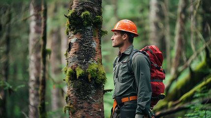 A Forester Developing forest management plans to promote sustainable harvesting, conservation, and wildlife habitat preservation