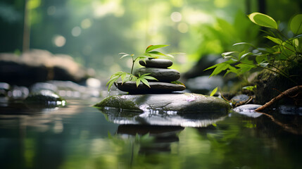 serene and calming background featuring bamboo