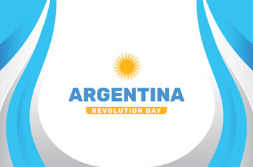 Fototapeta na wymiar Argentina Revolution Day Background Event