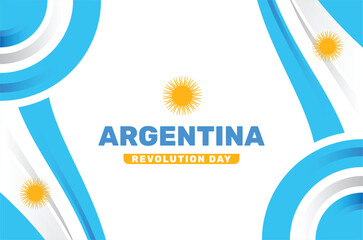 Fototapeta na wymiar Argentina Revolution Day Background Event