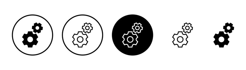 Obraz premium setting Icon vector isolated on white background. setting vector icon. Cog settings Icon Symbol. Gear