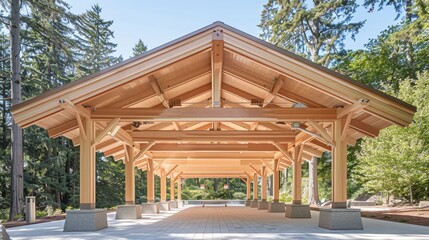 Construction guide for a typical timber frame roof structure in building projects