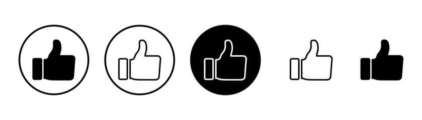 like icon vector isolated on white background. Thumbs up icon. social media icon