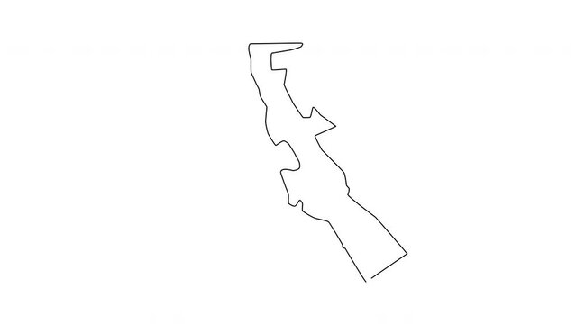 animated sketch of AlUla map in Saudi Arabia