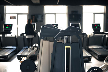 Exercise machines in the gym