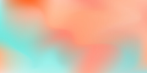 Pastel peach orange and teal blue colors vibrant mesh gradient background. Abstract soft trendy y2k digital watercolor for ui design, banner, poster, technology business concept