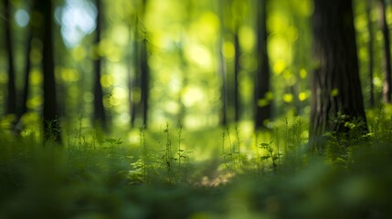 Fototapeta premium Blurred Forest Environment with Blurred Background, Blurred Shot, forest, environment, blurred