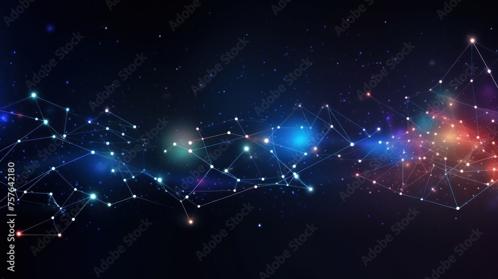 Wall mural technology particle abstract background