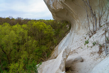 Limestone mountain. Background with selective focus and copy space