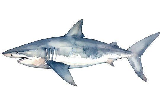 design shark Perfect souvenirs web various Watercolor textile illustration printing