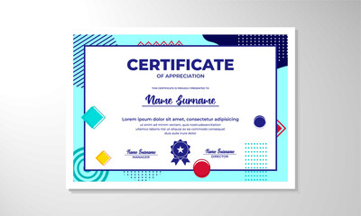 elegant gradient certificate design template


