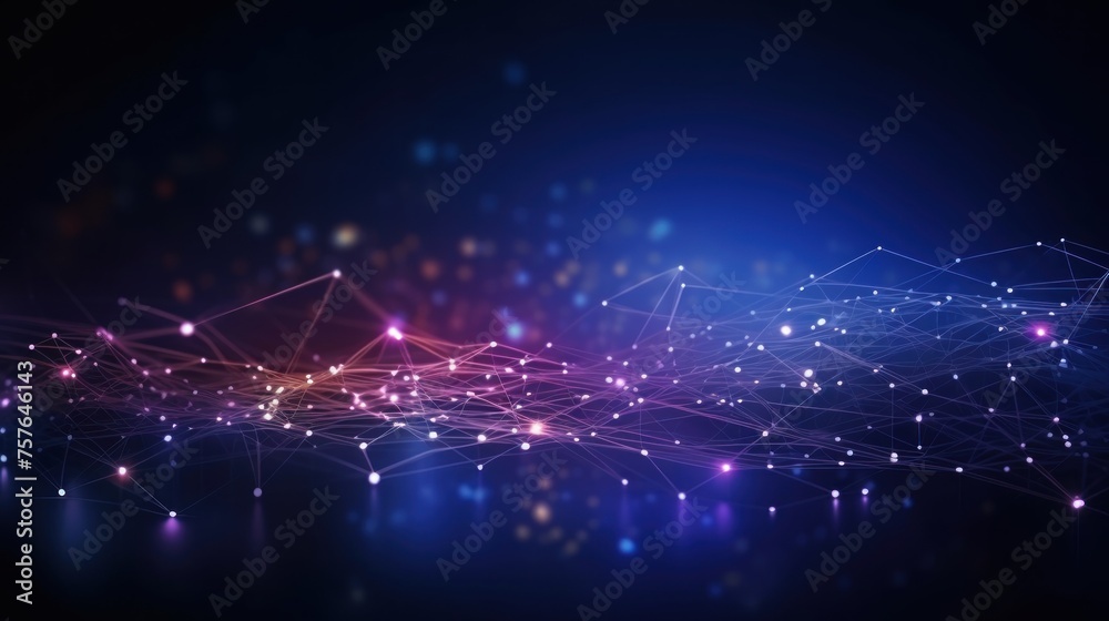 Wall mural technology particle abstract background